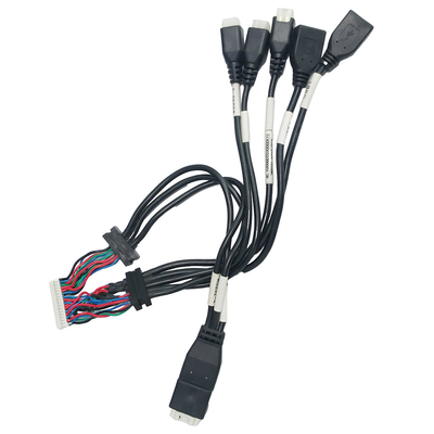 ATX हाउसिंग ओवरमोल्डिंग केबल असेंबली JST PH2.0 वायर क्रिम्प हाउसिंग से USB2.0 फीमेल