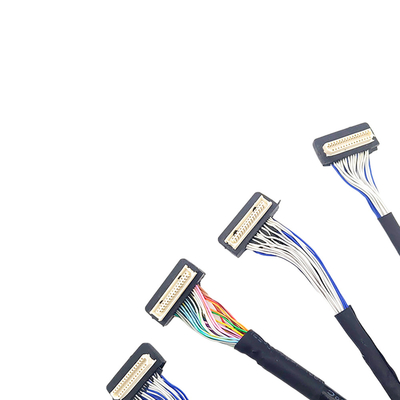 DF9 31pin कस्टम LVDS केबल, फ्लेक्स समाक्षीय केबल 1 मिमी पिच कनेक्टर प्रकार