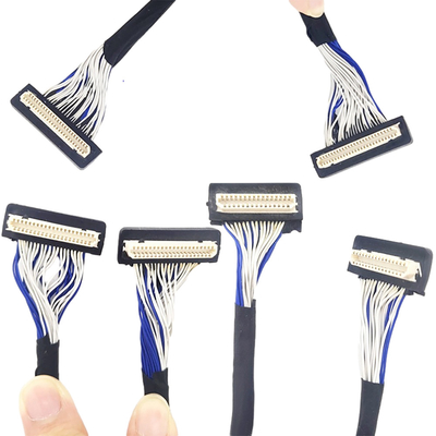 DF9 31pin कस्टम LVDS केबल, फ्लेक्स समाक्षीय केबल 1 मिमी पिच कनेक्टर प्रकार