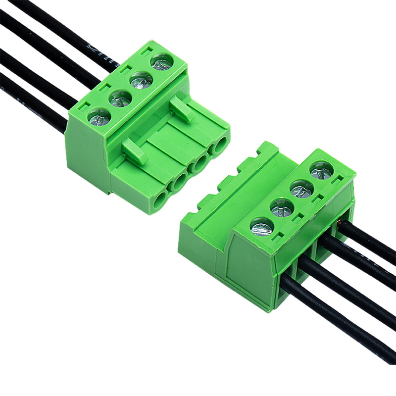 हरे रंग का पीसीबी टर्मिनल ब्लॉक कनेक्टर वायर XK2EDGA 5.08MM पिच