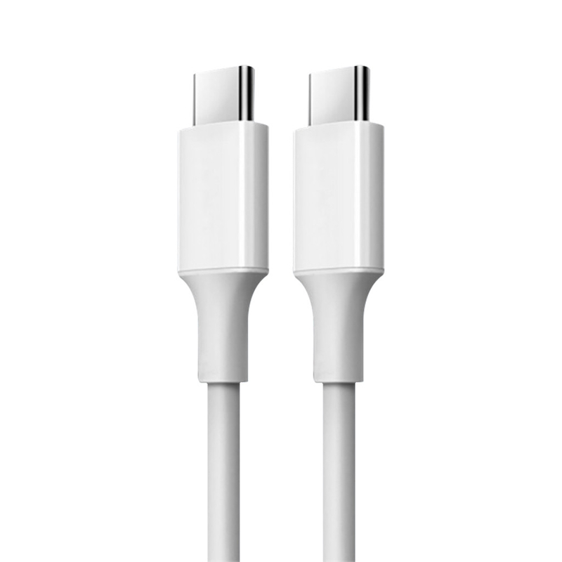 पीवीसी जैकेट 20V 3A 60W के साथ सफेद रंग USB C टू C फास्ट चार्ज केबल